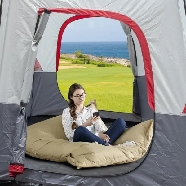 14 Person Camping Tent, Waterproof Windproof Family Tent Dome Tent Portable Up Tent With Easy Setup For Camping & Hiking, - 图片 5
