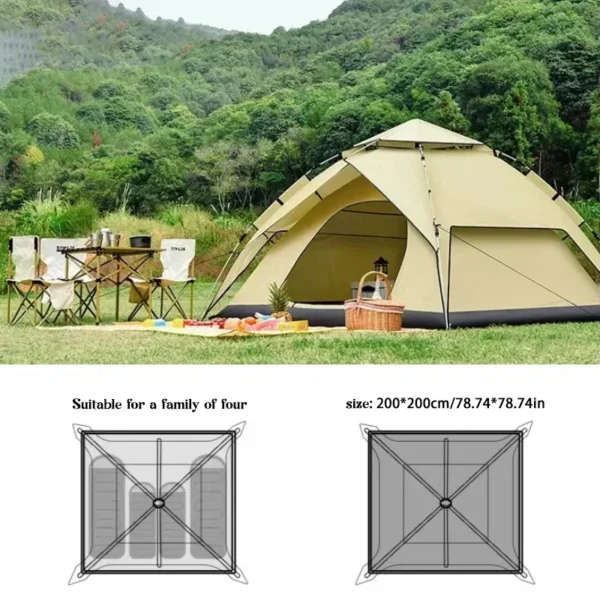 Outdoor Tent Camping Automatic Tent double-deck tents double door tent folding camping tent Waterproof Tents Outdoor fish tent - 图片 5