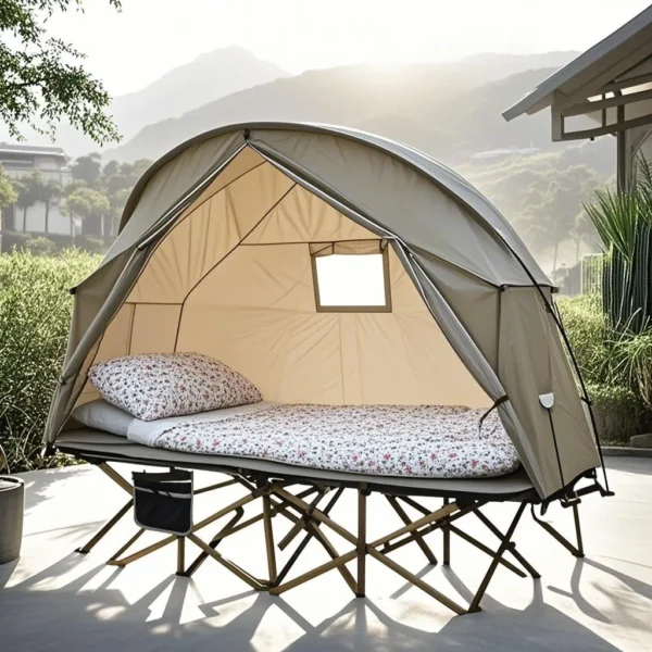 1 Person Outdoor Cot Tent, Portable Camping Bed Tent Folding BC Tent,off Ground Tent,CZX-884 Tent Build on Cot or Use Alone - 图片 4