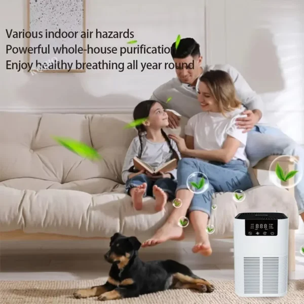 Air Purifier Smoke Odor Negativ Ion Generator Air Cleaner for Household HEPA Filter Efficient Purifying Suitable For Home Office - 图片 6