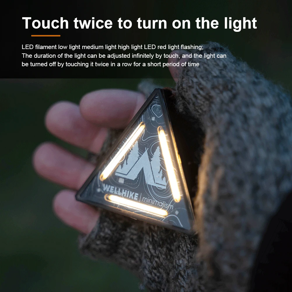 Outdoor Tactics Triangle Light SWS Night Light Badge Warning Decoration Camping Atmosphere Mini Small Pendant Lamp