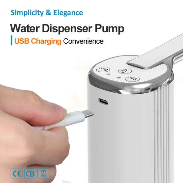 Water Dispensers Foldable Water Bottle Pump Automatic Dispenser Pump Button Control Portable Electric Water Dispenser for Home - 图片 4