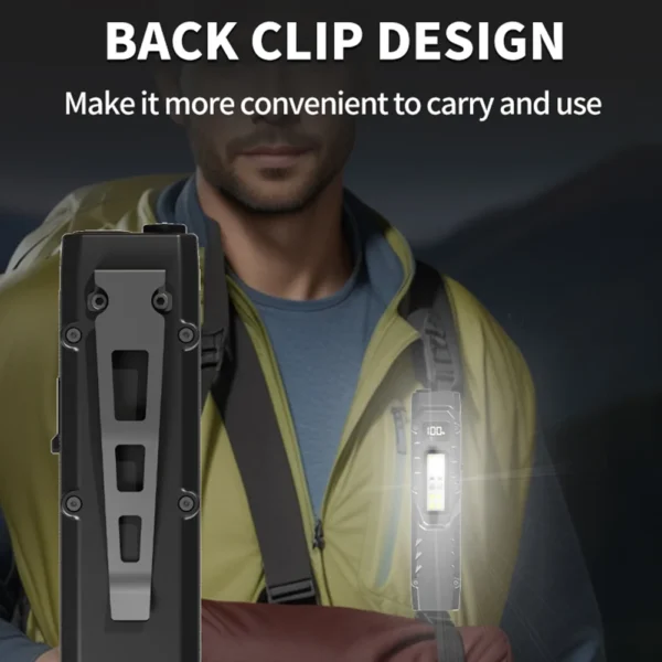 Portable Flashlight with Pen Clip High Performance LED Flashlight 1200LM Mini Camping Light Waterproof for Outdoor Camp Hiking - 图片 4