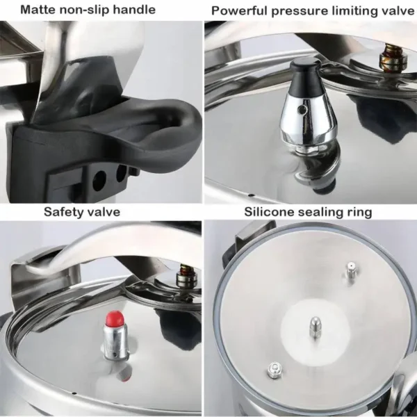 30 Quart olla de presion grande & stainless steel pressure cooker & large steamer cooking pressure canners,safety lock Explosion - 图片 2