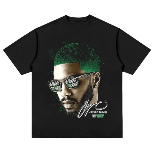 American professional basketball star pattern printed T-shirt trend casual loose 100% cotton round neck short-sleeved T-shirt - 图片 6