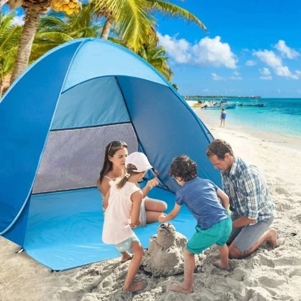 Hot Sale Quick Automatic Beach Tent Outdoor Beach Shade Sun Shelter Tent UPF50+ Portable Beach Canopy For Camping Fishing - 图片 5