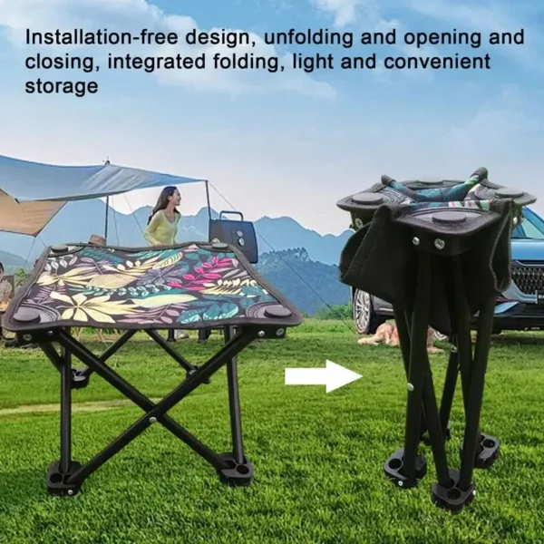 Folding fishing Chair Folding Camping Chairs Outdoor Heavy Duty Stool with Storage Bag Comfortable Support for Travel Beach - 图片 4