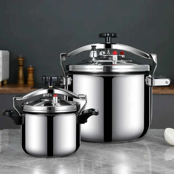 30 Quart olla de presion grande & stainless steel pressure cooker & large steamer cooking pressure canners,safety lock Explosion - 图片 4