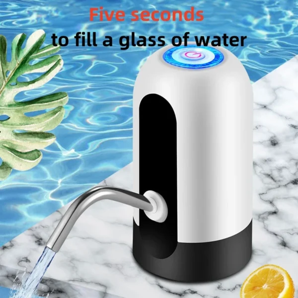 Electric Wireless Pumping Water USB Charge Portable Water Dispenser For 5 Gallon Bottle With Extension Hose Barreled Tools - 图片 4