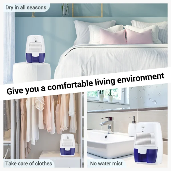 Portable Dehumidifier Device Air Purifier Mute Moisture Absorbers Air Dryer For Home Room Office Kitchen Deodorizer Dryer - 图片 2