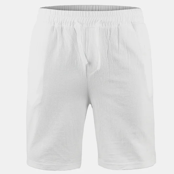 KB New Men's Cotton Linen Shorts Pants Male Summer Breathable Solid Color Linen Trousers Fitness Streetwear S-3XL - 图片 4