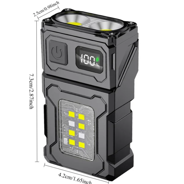 Outdoors Work Light Mini Portable Magnet LED USB Rechargeable Camping Light with Backpack Strap Clip Hiking Tools - 图片 4