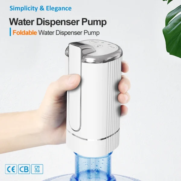 Water Dispensers Foldable Water Bottle Pump Automatic Dispenser Pump Button Control Portable Electric Water Dispenser for Home - 图片 2