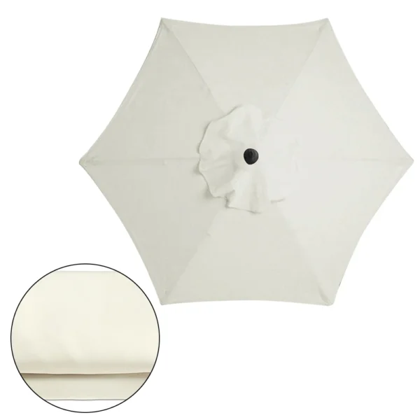6 Bones Umbrella Replacement Canopy 2m Parasol Cover Waterproof UV Protection Outdoor Garden Beach - 图片 4