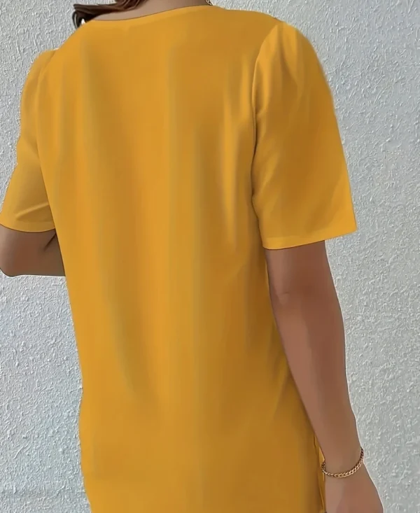 Temperament Blouse Casual Loose Woman Shirt Elegant Short Sleeve Blouse Weekday - 图片 3