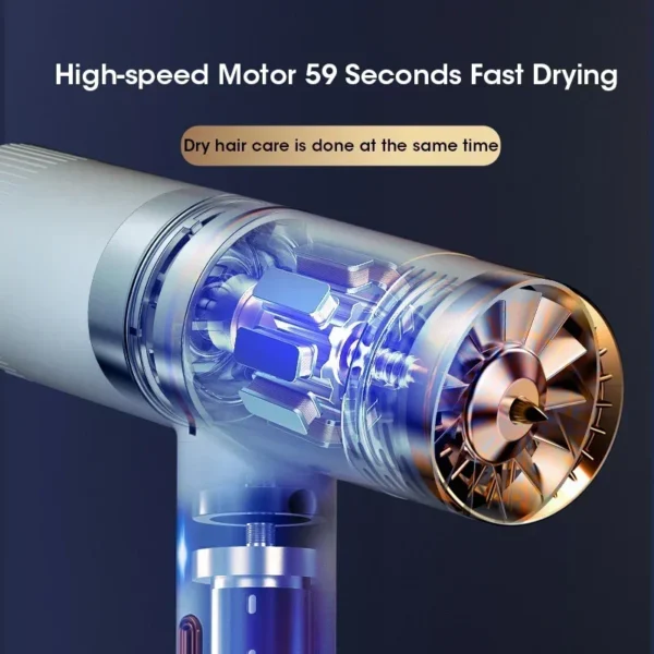 Professional Hair Dryer Strong Wind Salon Dryer Hot Air and Cold Air Wind Negative Ionic Hammer Blower Dry Electric Hair Dryer - 图片 3