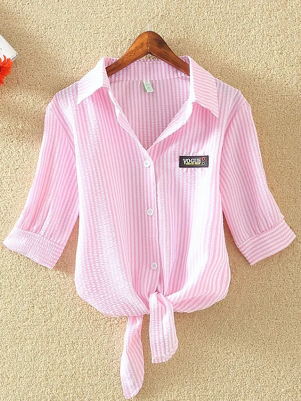 2025 New Womens Tops Fashion Women Summer Chiffon Blouse Short Sleeve Casual Shirt White Ropa Mujer Blusas Feminino - 图片 3