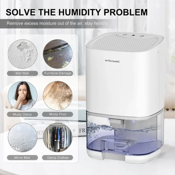 Air Dehumidifier Portable Mute Moisture Absorbers Machine Air Dryer For Home Bedroom Office Kitchen Deodorizer Dryer EU/US plug - 图片 4