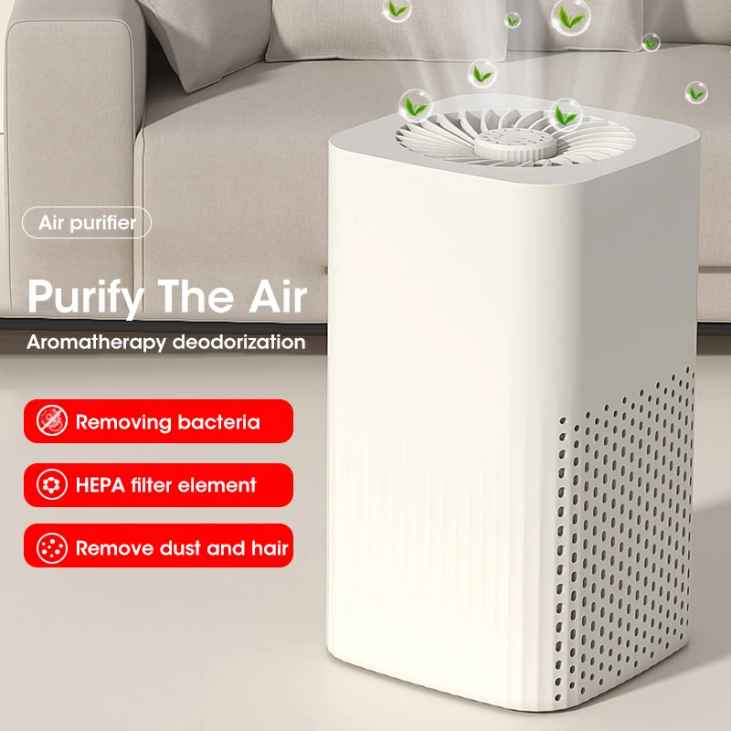 Mini Air Purifier Portable Desktop Air Purifier With HEPA Filter Household Air Cleaner Odor Remover Air Freshener For HomeOffice