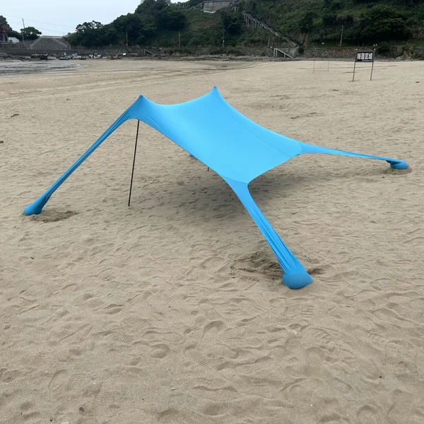 Outdoor Beach Tent Sun Shelter Camping Shades Tents Windproof One-piece Beach Canopy Tents UPF50+ Portable Family Tent - 图片 3