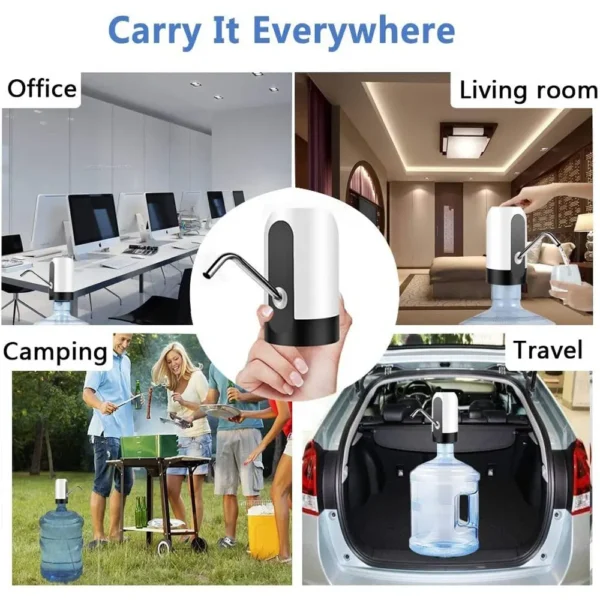 Usb Charge Portable Water Dispenser Electric Pump For 5 Gallon Bottle With Extension Hose Barreled Tools - 图片 5