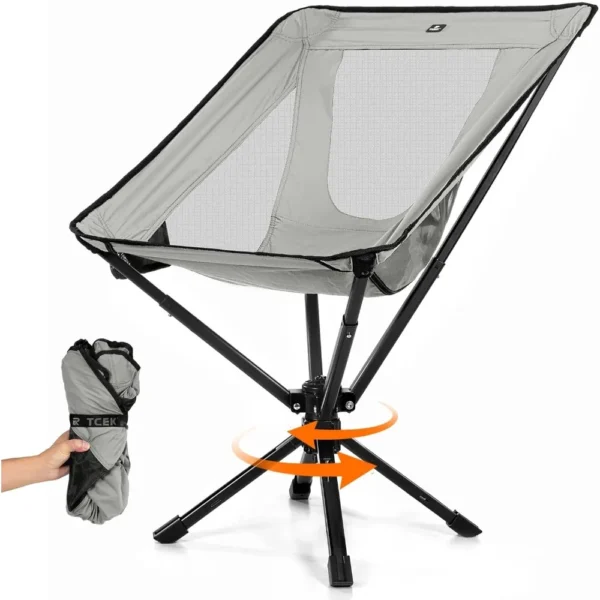 Portable Camping Chair - 180 rotary, outdoor backpack chair adventure, supports 300 pound, camping fishing sports