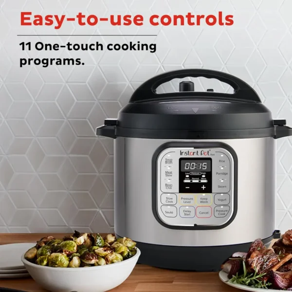 Duo 7-in-1 Mini Electric Pressure Cooker, Slow Rice Cooker, Steamer, Sauté, Yogurt Maker, Warmer & Sterilizer - 图片 5