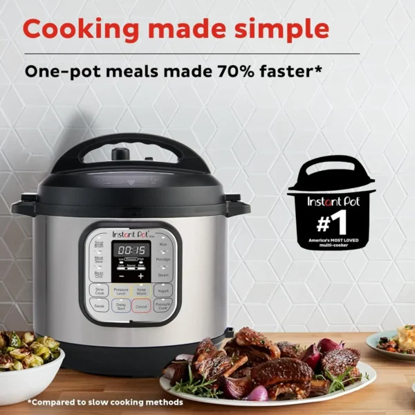 Duo 7-in-1 Mini Electric Pressure Cooker, Slow Rice Cooker, Steamer, Sauté, Yogurt Maker, Warmer & Sterilizer - 图片 4