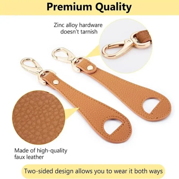 Travel Hat Clip Leather Simple Golf Baseball Hat Clip Summer Hat Strap Towel Glove Storage Wallet Buckle Hands-free Latch Clip - 图片 5