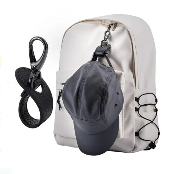 Travel Hat Clip Leather Simple Golf Baseball Hat Clip Summer Hat Strap Towel Glove Storage Wallet Buckle Hands-free Latch Clip - 图片 2