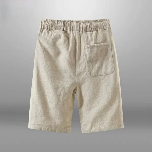 Men Shorts for Men Cotton Linen Casual Breathable Beach Shorts Men's Short Sweatpants Vacation Gym Basketball - 图片 2