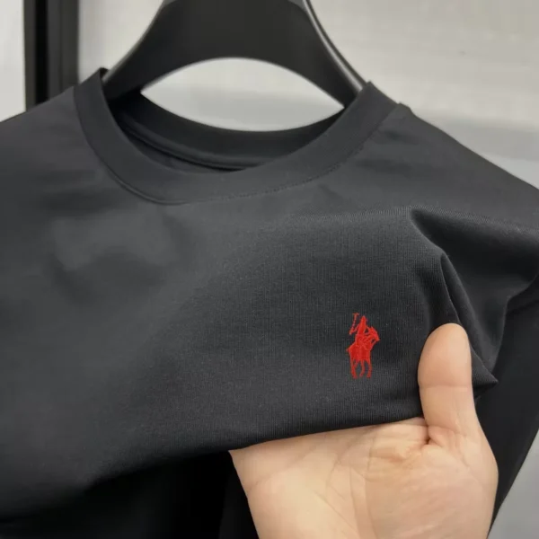 100% pure cotton short sleeve round neck men's T-shirt hot selling luxury brand summer exquisite pony embroidery breathable top - 图片 2