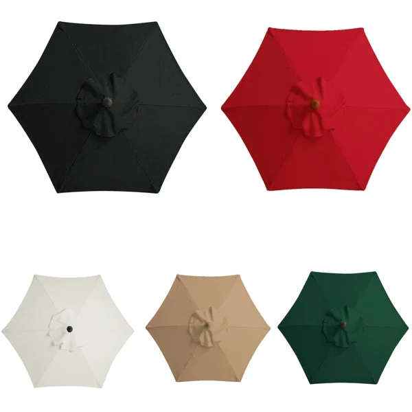 6 Bones Parasol Umbrella Surface Without Stand 2m Parasol Replaceable Cloth UV Protection Detachable for Outdoor Beach Garden - 图片 2