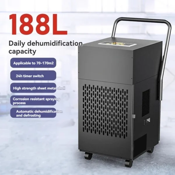 258L Industrial Dehumidifier High Power Warehouse Dehumidifier Basement Commercial Large Capacity Dehumidifier Household Dryer - 图片 2