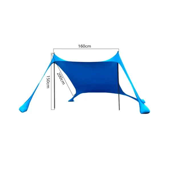 Outdoor Beach Tent Sun Shelter Camping Shades Tents Windproof One-piece Beach Canopy Tents UPF50+ Portable Family Tent - 图片 6