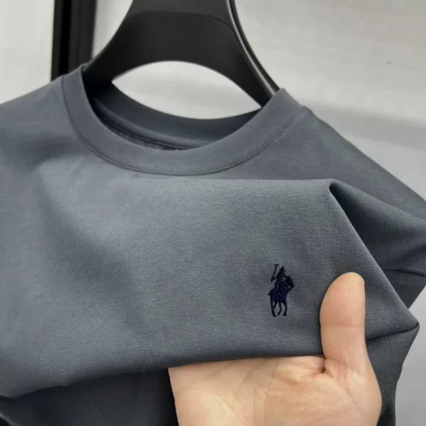100% pure cotton short sleeve round neck men's T-shirt hot selling luxury brand summer exquisite pony embroidery breathable top - 图片 3