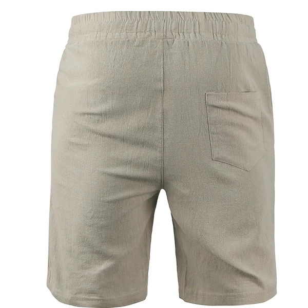 KB New Men's Cotton Linen Shorts Pants Male Summer Breathable Solid Color Linen Trousers Fitness Streetwear S-3XL - 图片 2