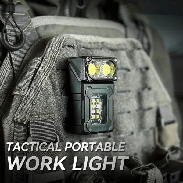 Outdoors Work Light Mini Portable Magnet LED USB Rechargeable Camping Light with Backpack Strap Clip Hiking Tools