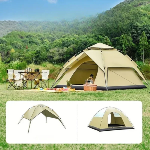 Outdoor Tent Camping Automatic Tent double-deck tents double door tent folding camping tent Waterproof Tents Outdoor fish tent - 图片 2