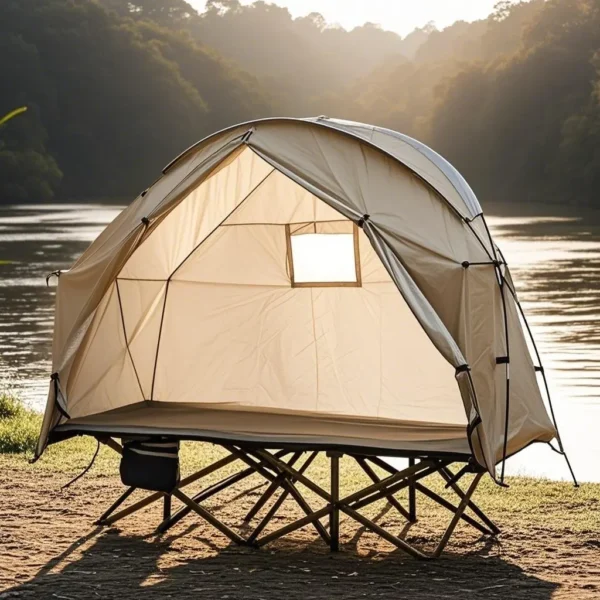 1 Person Outdoor Cot Tent, Portable Camping Bed Tent Folding BC Tent,off Ground Tent,CZX-884 Tent Build on Cot or Use Alone - 图片 5