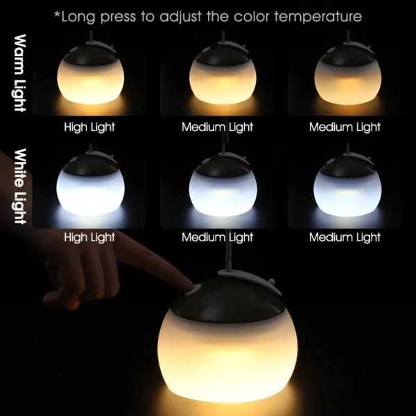 WEST BIKING Camping Tent Hanging Light Portable Camping Lanterns USB Rechargeable Led Light Camp Lamp for Outdoor Emergency - 图片 5