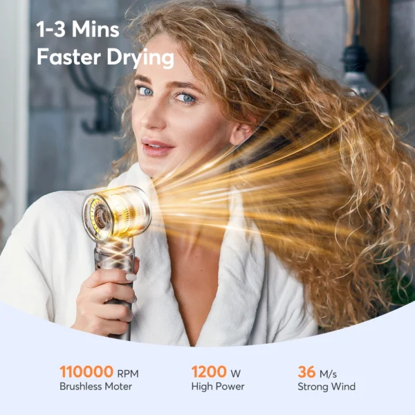 5 in 1 Hair Dryer,Multi Styling Tool,Straightener & 32mm Curling 300 Million Negative Ions Hair Care 1-3 Mins Quick Drying Gifts - 图片 4