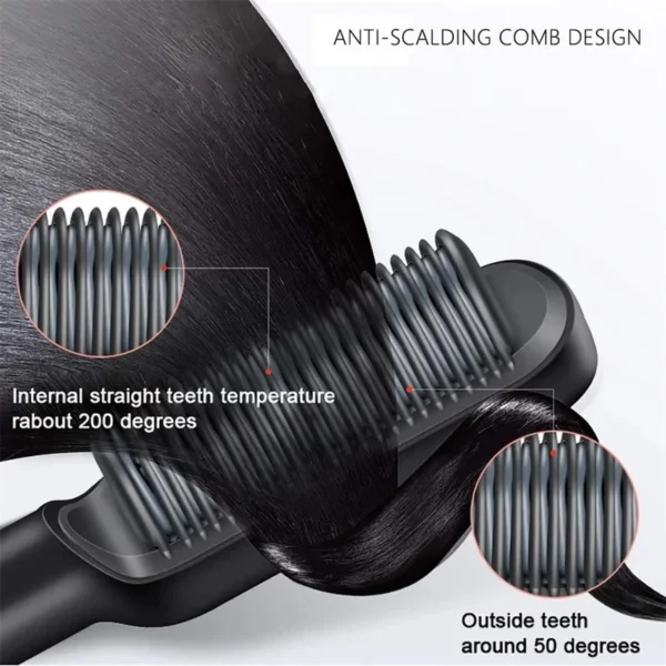 Hair Straightener Professional Quick Heated Electric Hot Comb Hair Straightener Personal Care Multifunctional Hairstyle Brush - 图片 5