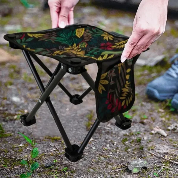 Folding fishing Chair Folding Camping Chairs Outdoor Heavy Duty Stool with Storage Bag Comfortable Support for Travel Beach - 图片 2