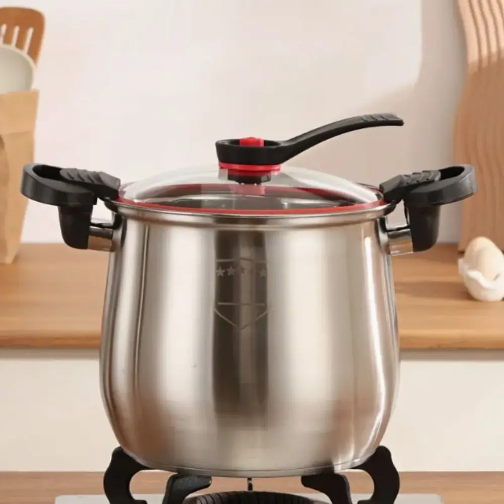 Multifunctional 304 Stainless Steel Micro-Pressure Cooker 8 L Non-Stick Stockpot Anti-scalding Large Capacity Soup Pot Soup