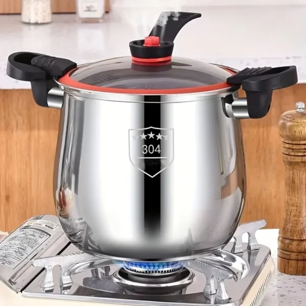 Multifunctional 304 Stainless Steel Micro-Pressure Cooker 8 L Non-Stick Stockpot Anti-scalding Large Capacity Soup Pot Soup - 图片 3