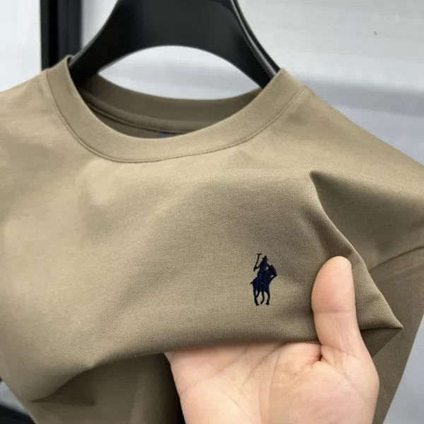 100% pure cotton short sleeve round neck men's T-shirt hot selling luxury brand summer exquisite pony embroidery breathable top - 图片 4